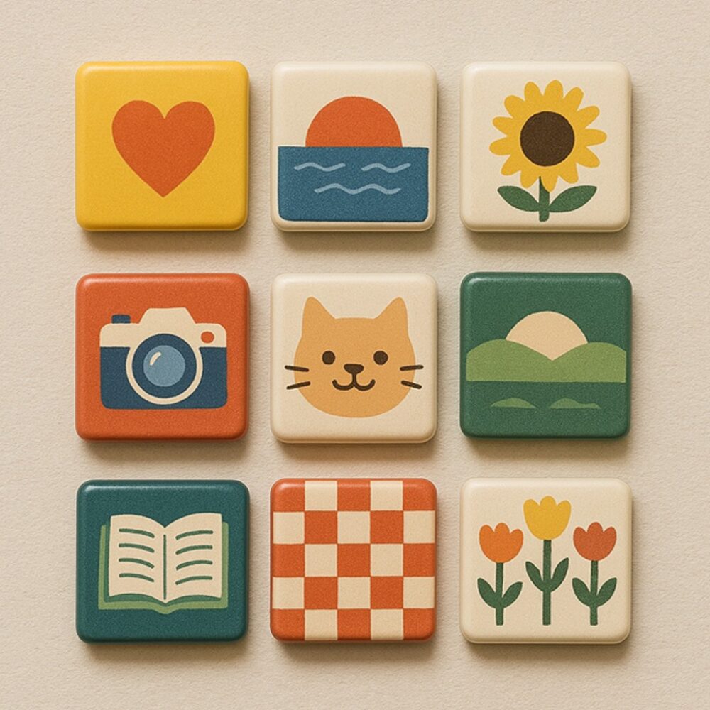 2x2" Mini Photo Magnet Set – Pack of Custom Square Fridge Magnets
